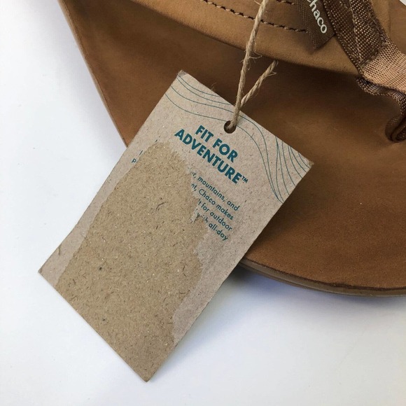 Chaco Classic Leather Flip Flop Thong Men's Size 7 Podiatrist Approved Tan - Picture 9 of 12